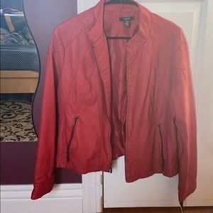 Red pleather jacket